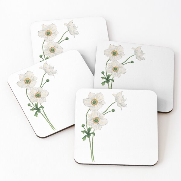 Artikelvorschau, Weiße Aquarellblumen entworfen und verkauft von NaughtyFlorals.