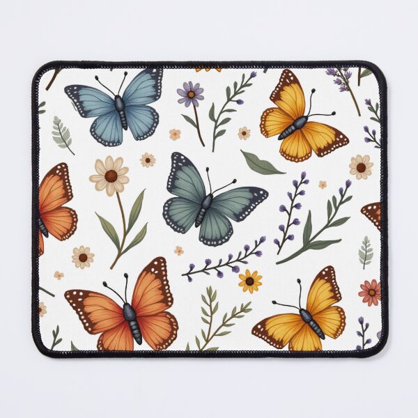 Item preview, Vintage Butterfly and Wildflower Garden Seamless Pattern designed and sold by TS68.