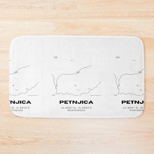Item preview, Petnjica Montenegro Minimalist Map Print | Contemporary Town Map Art designed and sold by RM-Journey.