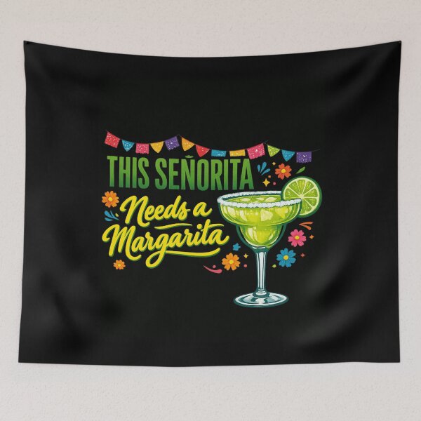 Item preview, This Senorita Needs a Margarita Vintage Cinco de Mayo designed and sold by Ali-printshop.