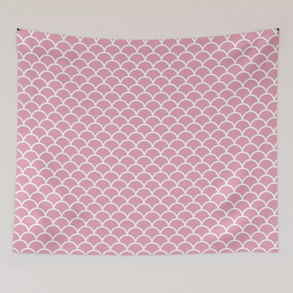 Item preview, Rose And White Mermaid Scales Pattern designed and sold by pattern-archive.