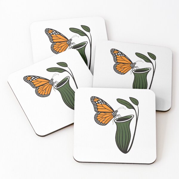Item preview, Pitcher Plant and Butterfly – Carnivorous Plant Nature Illustration designed and sold by ArcticFoxStudio.