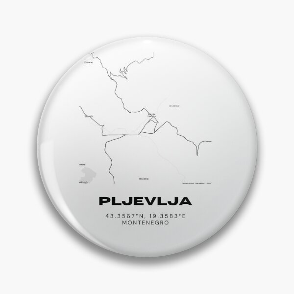 Artikelvorschau, Minimalistische Karte von Pljevlja, Montenegro | Saubere Stadtkarte (Kunst) entworfen und verkauft von RM-Journey.