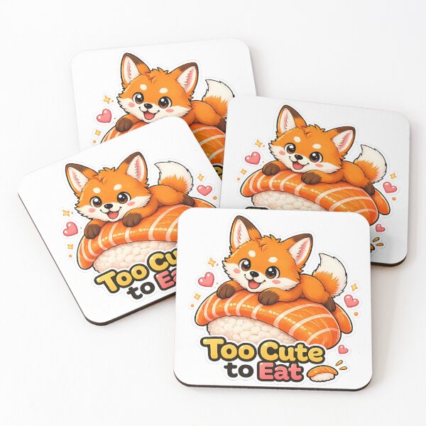 Item preview, Kawaii Fox Sushi – Cute Fox Nigiri | Too Cute to Eat Design designed and sold by The shop of Dreams.