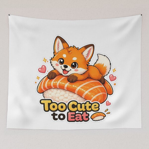 Artikelvorschau, Kawaii-Fuchs-Sushi – Niedliches Fuchs-Nigiri | Zu süß zum Essen Design entworfen und verkauft von The shop of Dreams.