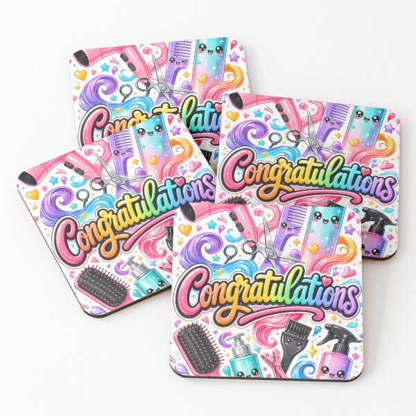 Item preview, Congratulations Text With Hair Stylist Tools designed and sold by Maria Dryfhout.