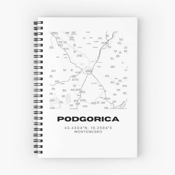 Item preview, Podgorica Montenegro Minimalist Map Poster | Capital City Street Map Art designed and sold by RM-Journey.