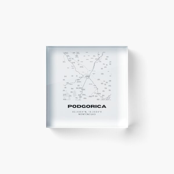 Item preview, Podgorica Montenegro Minimalist Map Poster | Capital City Street Map Art designed and sold by RM-Journey.