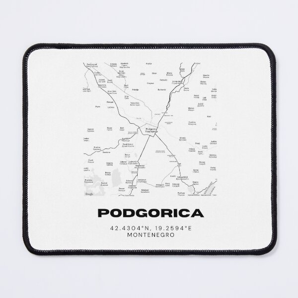 Item preview, Podgorica Montenegro Minimalist Map Poster | Capital City Street Map Art designed and sold by RM-Journey.