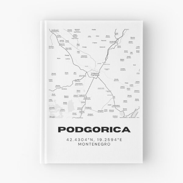 Item preview, Podgorica Montenegro Minimalist Map Poster | Capital City Street Map Art designed and sold by RM-Journey.
