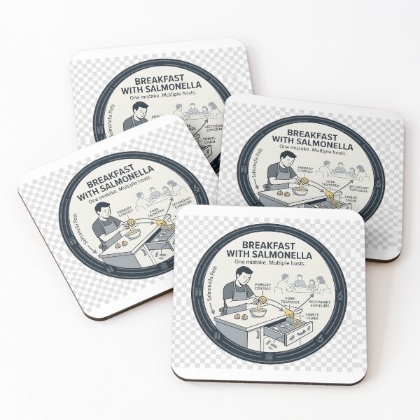 Item preview, Breakfast with Salmonella Dark Science Humor designed and sold by HypatiaLab.
