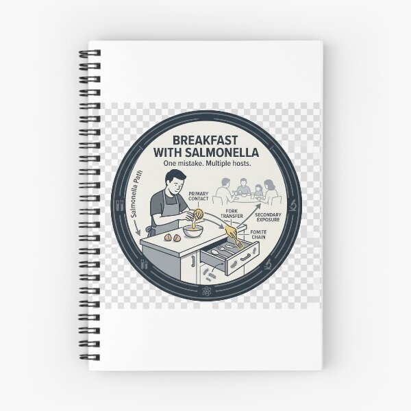 Item preview, Breakfast with Salmonella Dark Science Humor designed and sold by HypatiaLab.