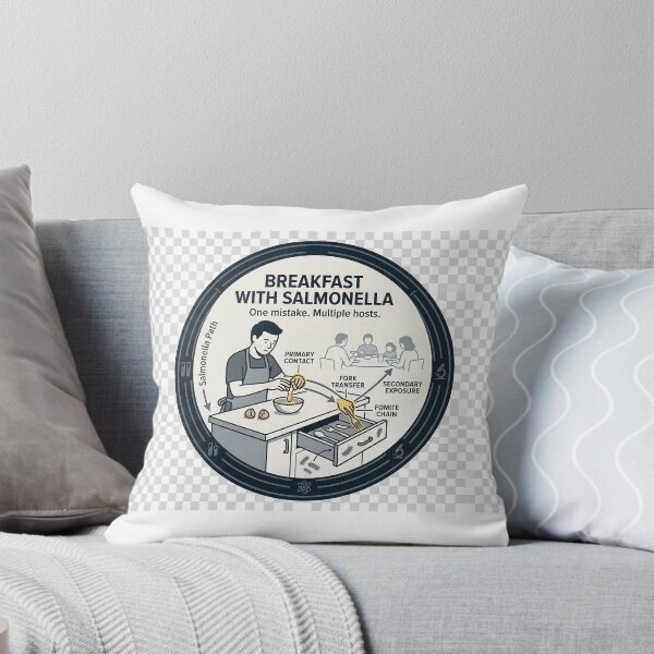 Item preview, Breakfast with Salmonella Dark Science Humor designed and sold by HypatiaLab.