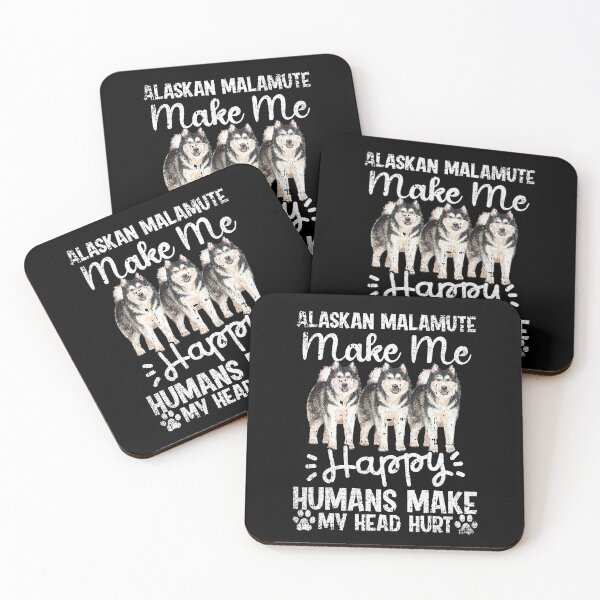 Item preview, Alaskan Malamute Make Me Happy Humans Make My Head Hurt Funny Humorous Dog Lovers designed and sold by CosmoKitsch.