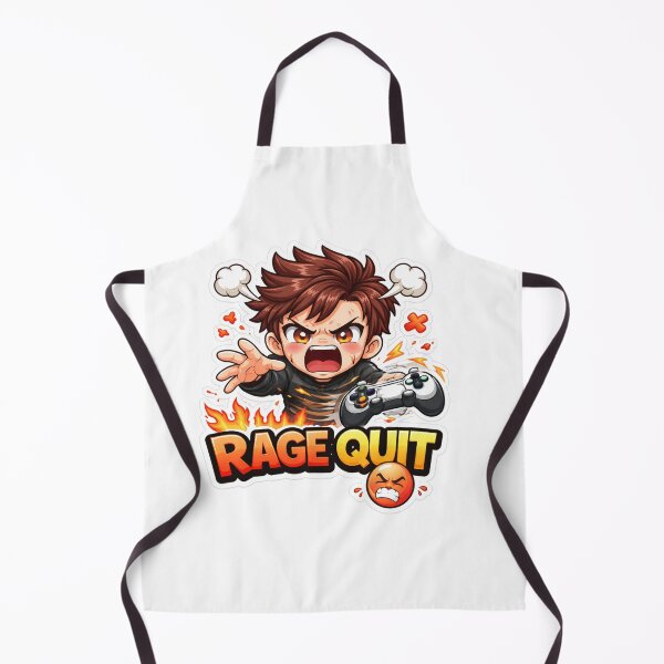 Item preview, Rage Quit Gamer Sticker – Angry Chibi Gamer Throwing Controller Funny Gaming Meme Sticker designed and sold by Sidra digital art 8277237.