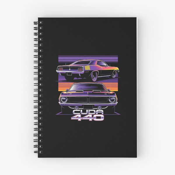 Item preview, 1970 Plymouth Cuda 440 Neon Dual View Graphic Tee designed and sold by TheArtOfCar.