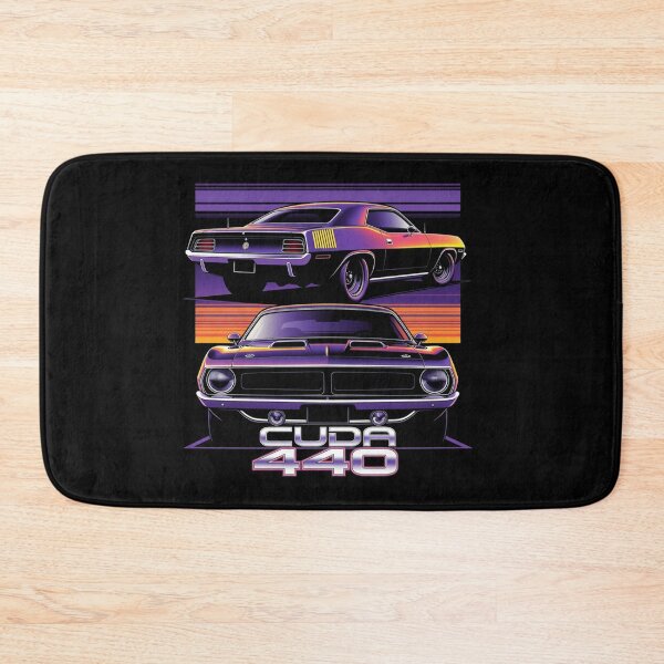 Item preview, 1970 Plymouth Cuda 440 Neon Dual View Graphic Tee designed and sold by TheArtOfCar.