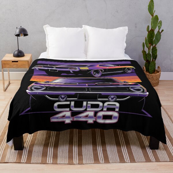 Item preview, 1970 Plymouth Cuda 440 Neon Dual View Graphic Tee designed and sold by TheArtOfCar.