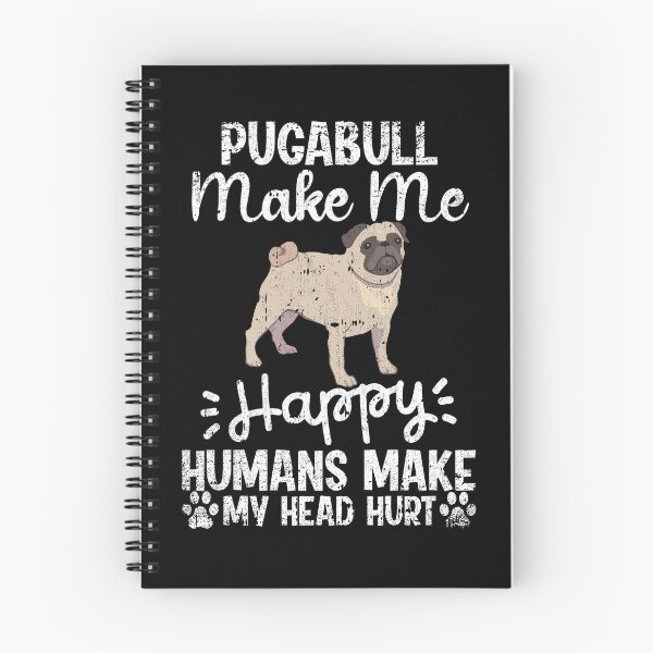 Item preview, Pugabull Make Me Happy Humans Make My Head Hurt Funny Humorous Dog Lovers designed and sold by CosmoKitsch.