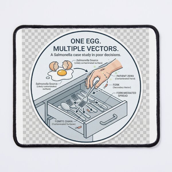 Item preview, Salmonella Case Study Funny Science Sticker designed and sold by HypatiaLab.