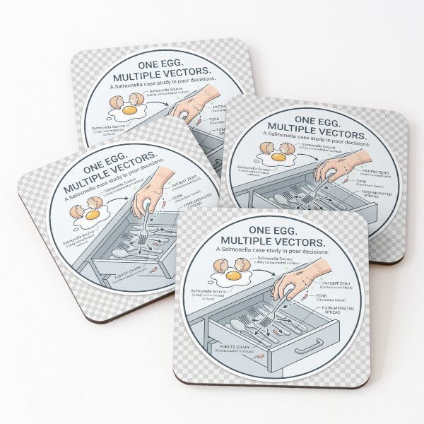 Item preview, Salmonella Case Study Funny Science Sticker designed and sold by HypatiaLab.
