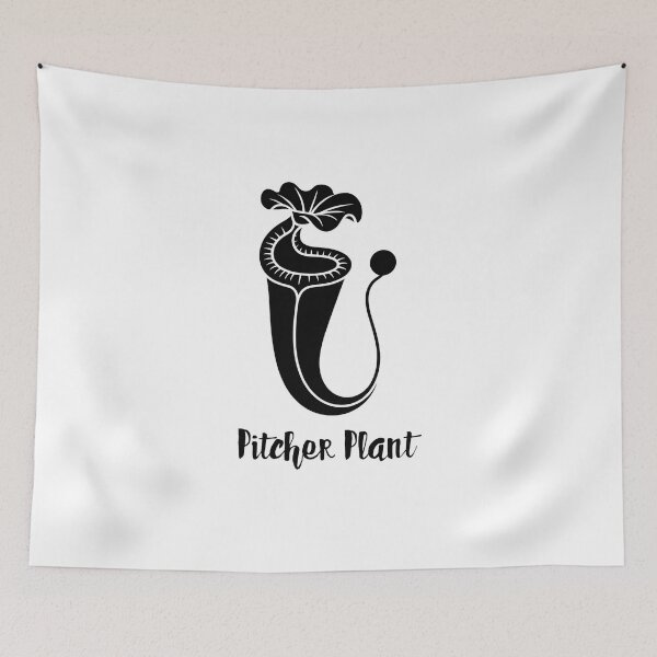 Item preview, Minimalist Pitcher Plant Silhouette – Carnivorous Botanical Line Art designed and sold by ArcticFoxStudio.