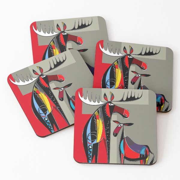Item preview, Woodland Style Moose Spirit — Traditional Anishinaabe Inspired Contemporary Art designed and sold by dawnleblanc55.