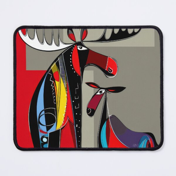 Item preview, Woodland Style Moose Spirit — Traditional Anishinaabe Inspired Contemporary Art designed and sold by dawnleblanc55.