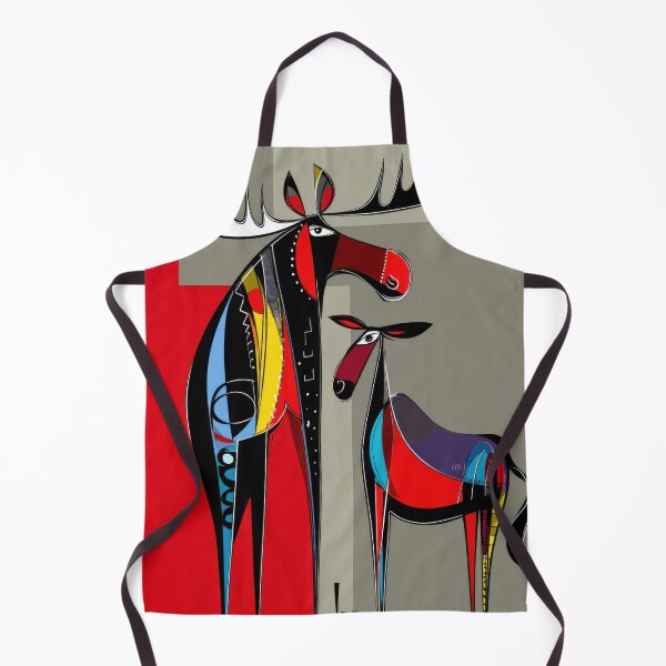 Item preview, Woodland Style Moose Spirit — Traditional Anishinaabe Inspired Contemporary Art designed and sold by dawnleblanc55.