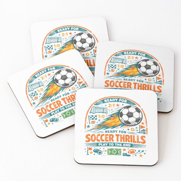 Item preview, Soccer Thrills Retro Football Art designed and sold by SplashTastic.