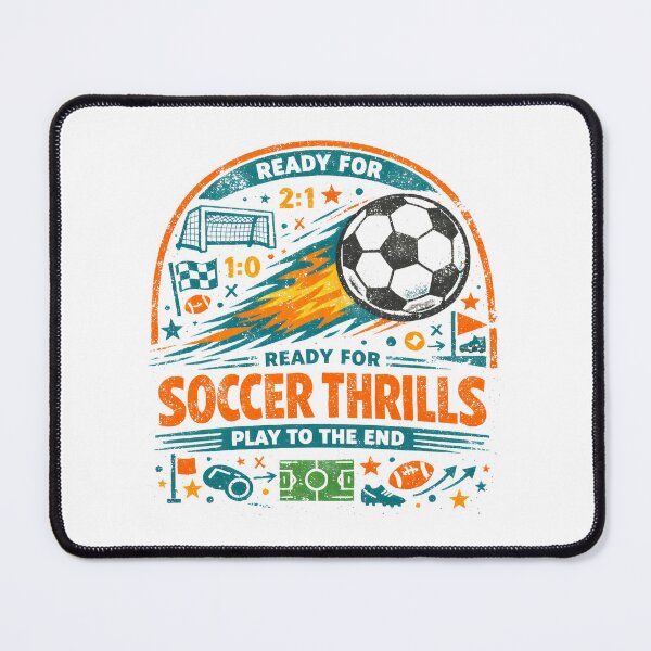 Item preview, Soccer Thrills Retro Football Art designed and sold by SplashTastic.
