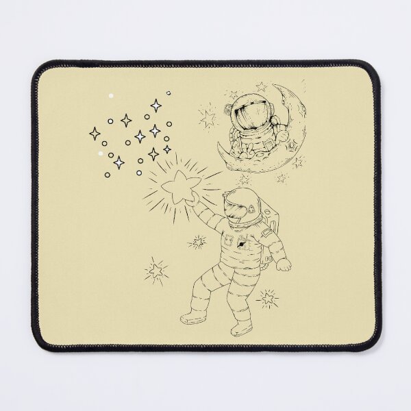 Item preview, Artemis II Moon Mission - Astronaut & Galaxy Flag Digital Sketch designed and sold by Yasmine Mohammed.