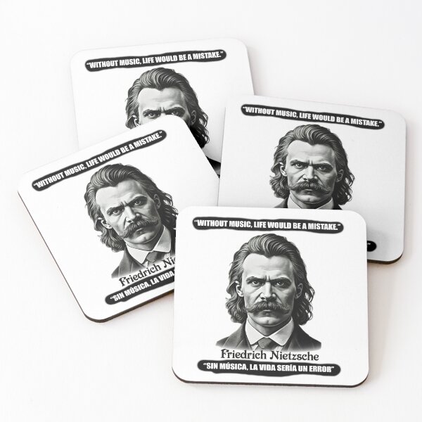 Item preview, Friedrich Nietzsche Quote | "Without Music, Life Would Be a Mistake" | Philosophy Music Art Bilingual ES/EN designed and sold by Alchemy-Forge.