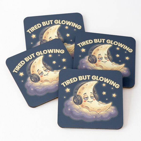 Item preview, Tired But Glowing Cute Moon Aesthetic Night Vibes designed and sold by MoonVibe-studio.
