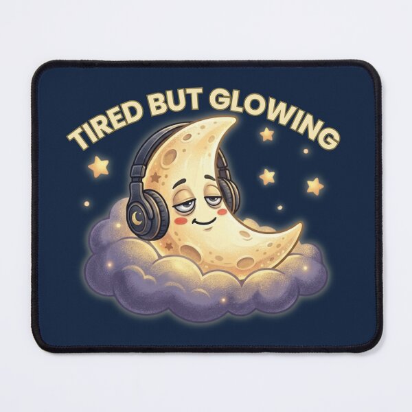 Item preview, Tired But Glowing Cute Moon Aesthetic Night Vibes designed and sold by MoonVibe-studio.
