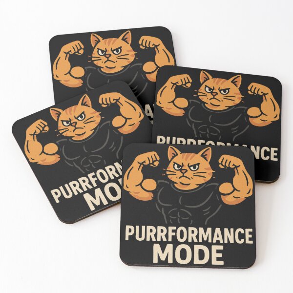 Item preview, Buff Cat Purrformance Mode, Funny Gym Cat Workout designed and sold by AYACHI90.