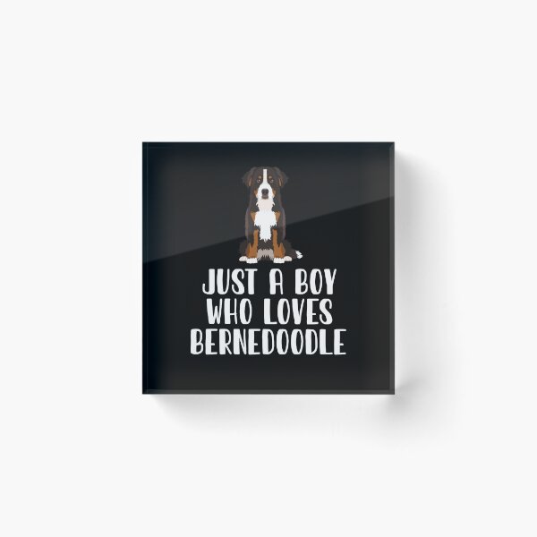 Item preview, Just A Boy Who Loves Bernedoodle  designed and sold by CosmoKitsch.