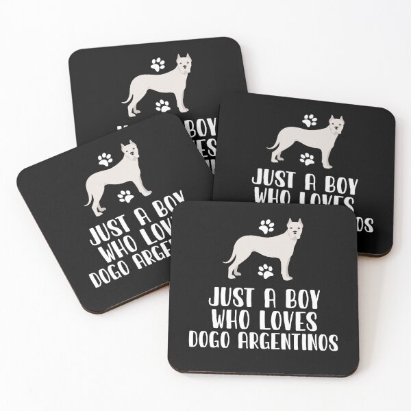 Item preview, Just A Boy Who Loves Dogo Argentinos designed and sold by CosmoKitsch.