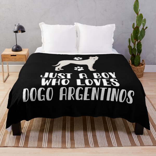 Item preview, Just A Boy Who Loves Dogo Argentinos designed and sold by CosmoKitsch.