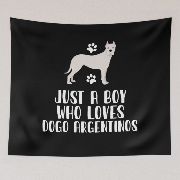 Item preview, Just A Boy Who Loves Dogo Argentinos designed and sold by CosmoKitsch.