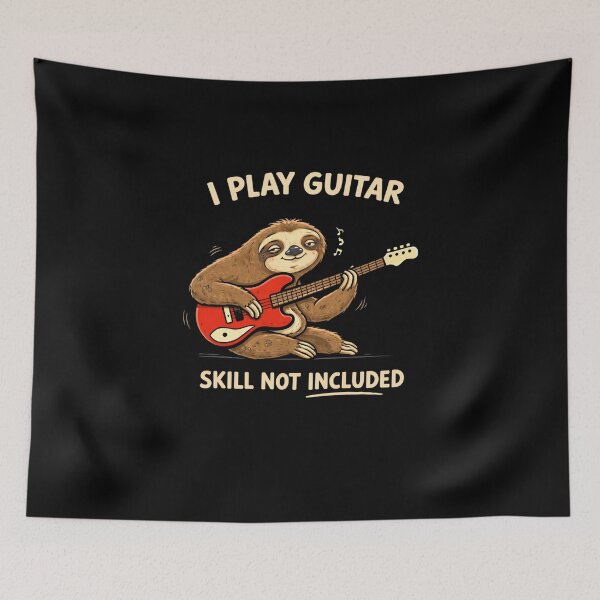 Item preview, Funny Sloth Guitar Shirt Skill Not Included, Lazy Musician Tee, Sloth Meme Shirt, Guitar Humor Shirt, Music Lover Gift designed and sold by VibeOffline Studio.