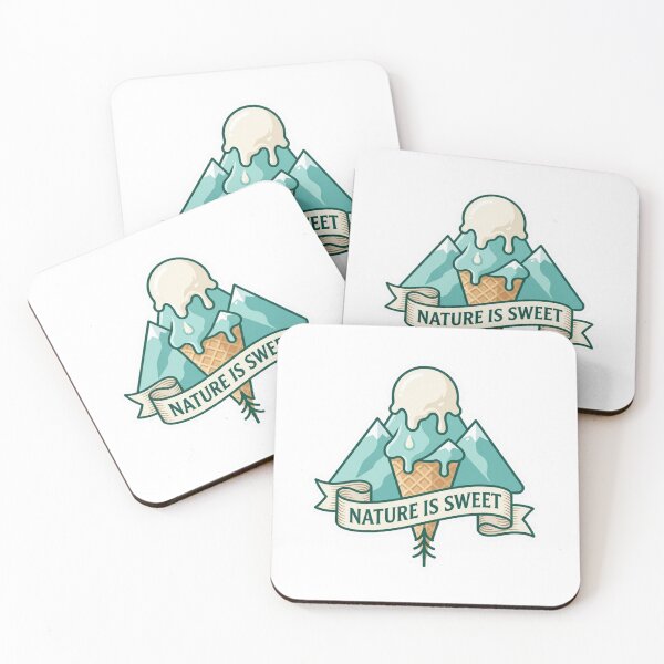 Item preview, Minimalist Mountain Ice Cream Nature Is Sweet Sticker designed and sold by NativeHue Oficial.