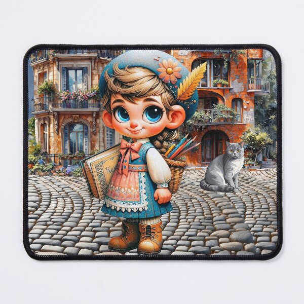 Item preview, YOUNG ARTIST ON HER WAY TO DRAW ALL SHE SEES designed and sold by Tammera.