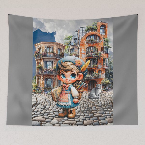 Item preview, YOUNG ARTIST ON HER WAY TO DRAW ALL SHE SEES designed and sold by Tammera.