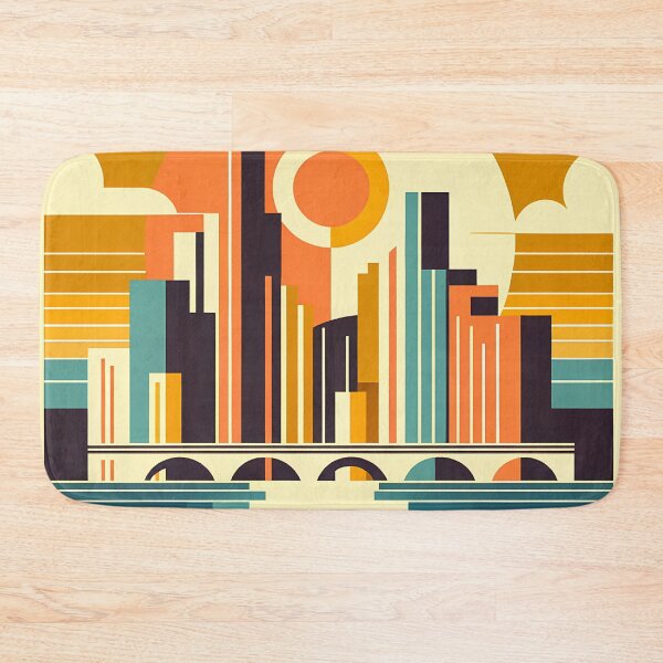 Item preview, Geometric Sunset Cityscape designed and sold by InkSmithery.