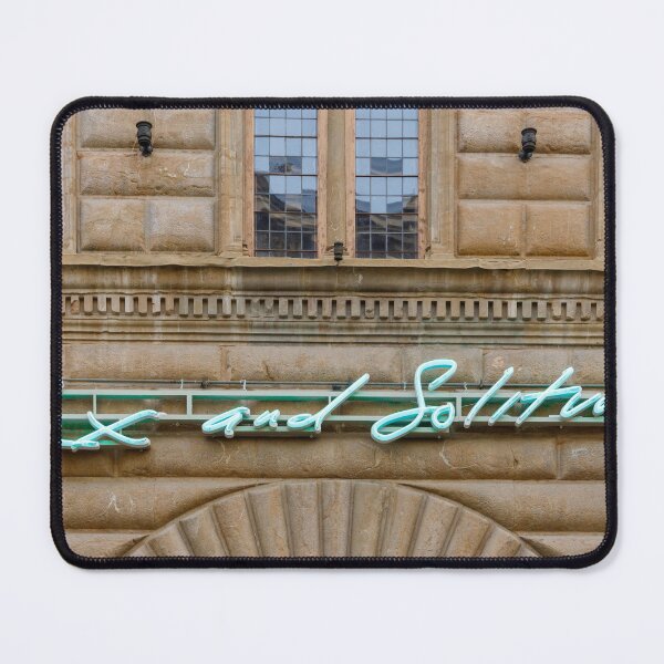 Item preview, "Sex and Solitude" Neon Sign on Rustic Stone Wall designed and sold by agathamourao.