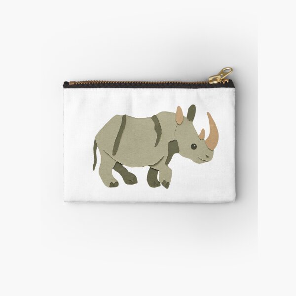 Item preview, Rhino, Adorable Animals Series Minimalist Illustration, Kids Paper Collage designed and sold by SWSandraWechner.