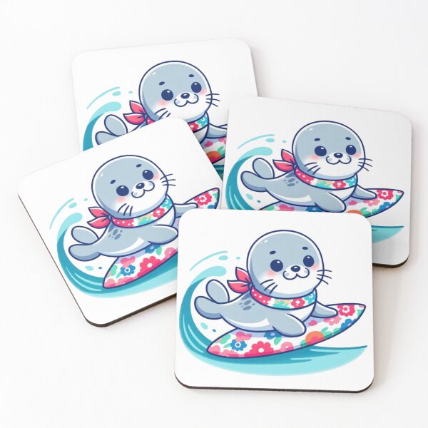Item preview, Surfing Seal designed and sold by Lane L. Mälkin Design.