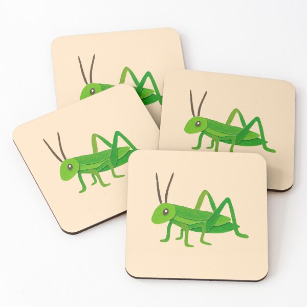 Item preview, Grasshopper, Adorable Animals Series Paper Collage Kids Illustration  designed and sold by SWSandraWechner.