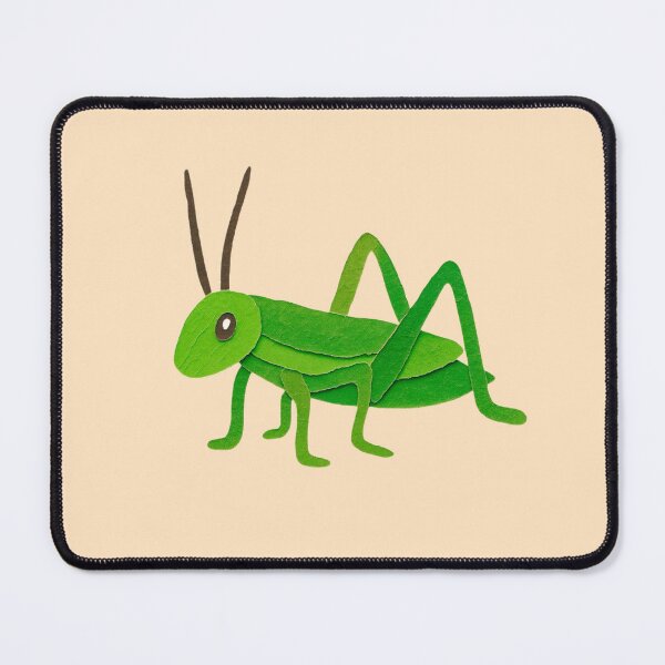 Item preview, Grasshopper, Adorable Animals Series Paper Collage Kids Illustration  designed and sold by SWSandraWechner.